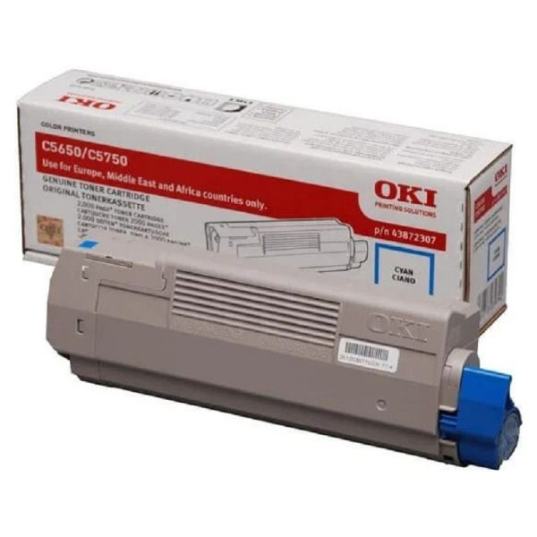 Cartouche toner Oki 43872307 Original - Cyan