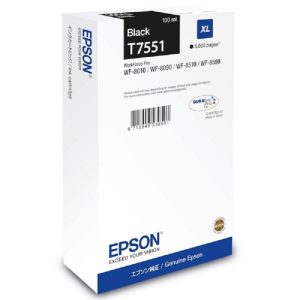 Epson T7551 cartouche jet d'encre originale (C13T755140) - Noir Epson T7551 cartouche jet d'encre originale (C13T755140) - Noir