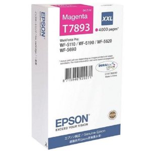 Epson T7893 cartouche jet d'encre originale (C13T789340) - Magenta
WF pro 5110/ 5190/ 5620/ 5690 Epson T7893 cartouche jet d'encre originale (C13T789340) - Magenta
WF pro 5110/ 5190/ 5620/ 5690