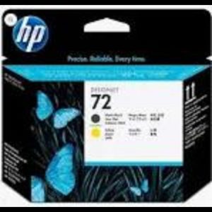 HP 72 Jaune / noir mat - Tête d'impression d'origine - C9384A